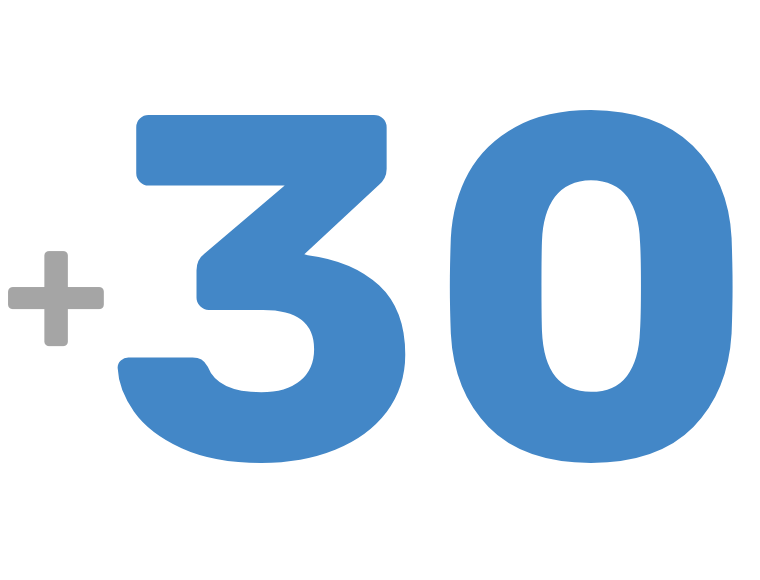 + de 30 anos de experiência